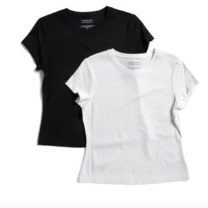 Adrienne Vitadini Ponte Knit Two Pack T-shirts